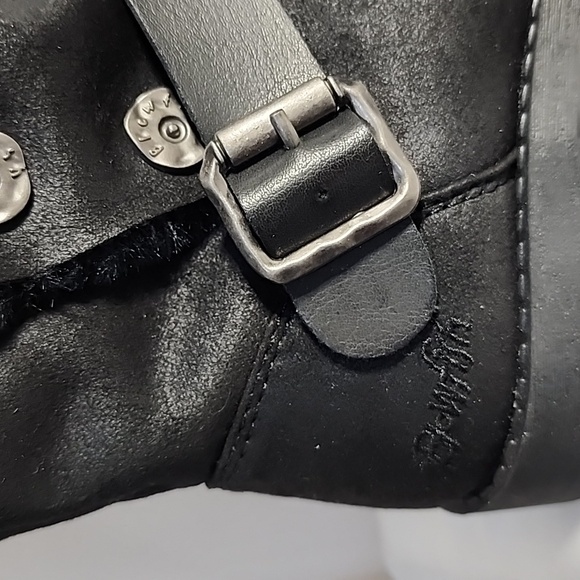 NIB- Blowfish Malibu Kids Black Fur Lined Microsuede Boots - Picture 2 of 11